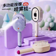 Electric Scalp Massager Brush with Mist Spray – Rechargeable Hair & Scalp Brush