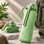Foldable Silicone Water Bottle 600ML – Portable & Reusable Water Bottle