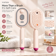 Electric Scalp Massager Brush with Mist Spray – Rechargeable Hair & Scalp Brush