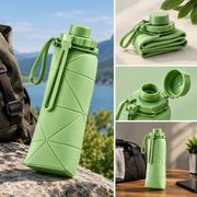 Foldable Silicone Water Bottle 600ML – Portable & Reusable Water Bottle
