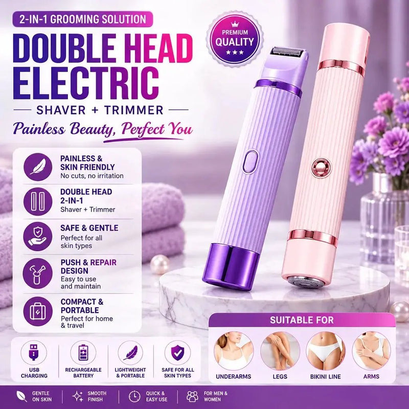 2-in-1 Electric Shaver & Trimmer for Women