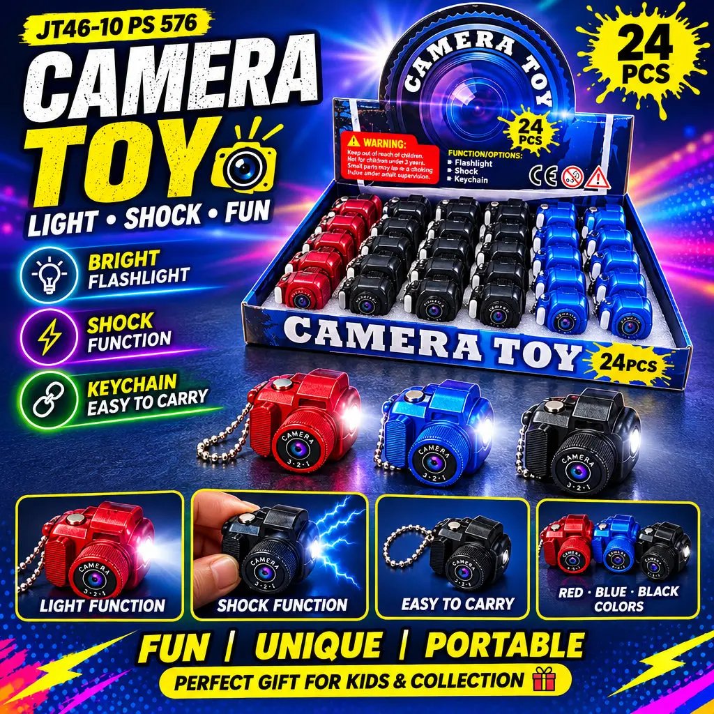 Mini Camera Toy Keychain with LED Light – Portable Kids Toy